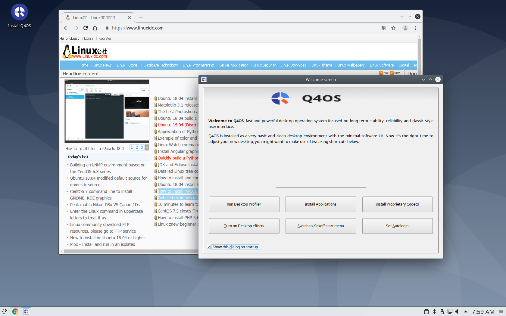 Q4OS 3.8 发布，作为在Debian 10.0上构建的传统桌面Linux发行版