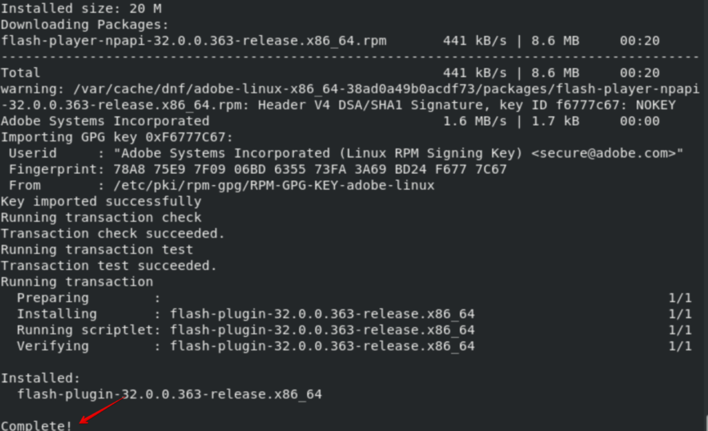 Proceed with the installation