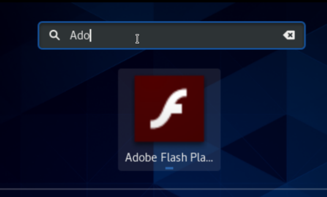 Flash Player Icon on CentOS Desktop